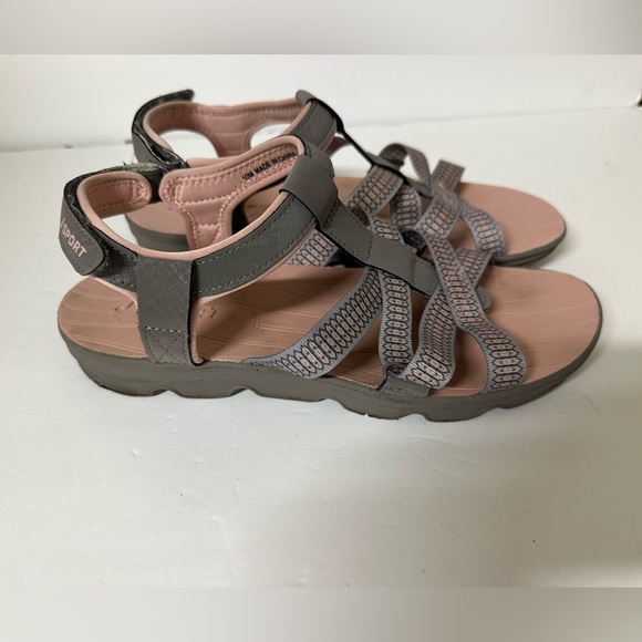 J Sport Kaia Grey Pink River Sandals Size 10 - Picture 2 of 7